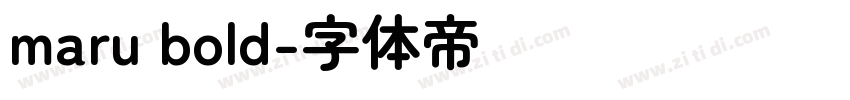maru bold字体转换